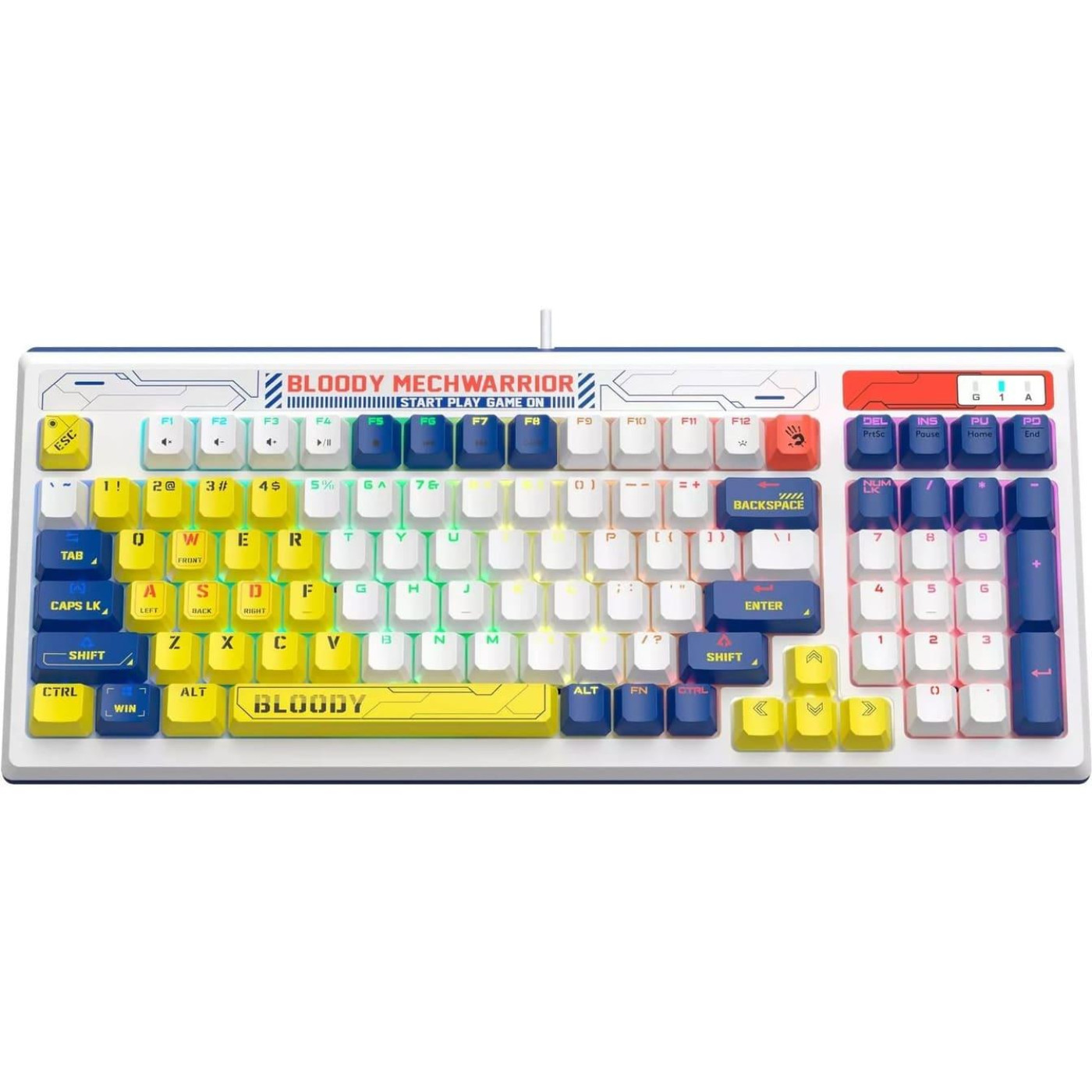 Клавіатура Bloody A4Tech B950 RGB LK Libra Switch Warrior Blue (B950 RGB Warrior Blue) (B950 RGB (Warrior Blue))