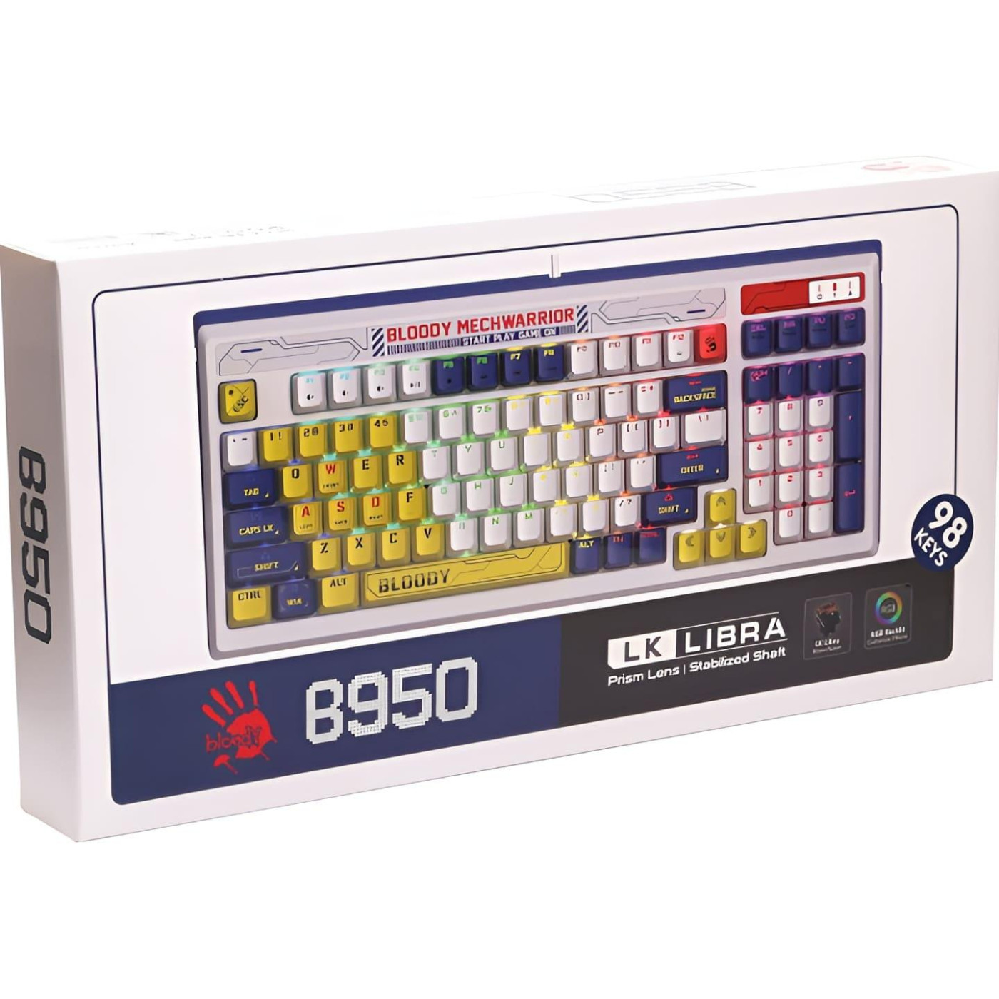 Клавіатура Bloody A4Tech B950 RGB LK Libra Switch Warrior Blue (B950 RGB Warrior Blue) (B950 RGB (Warrior Blue))