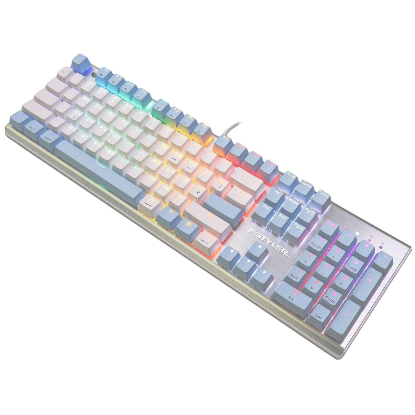 Клавіатура A4Tech Fstyler FS100 USB Blue (FS100 (Icy Blue))