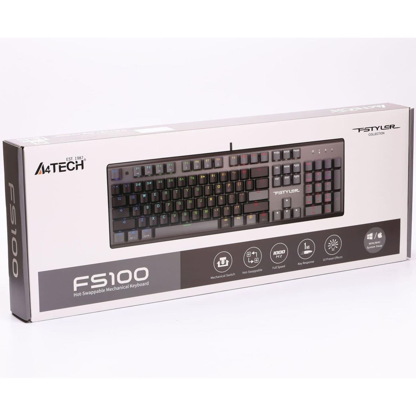 Клавіатура A4Tech Fstyler FS100 USB Stone Black (FS100 (Stone Black))