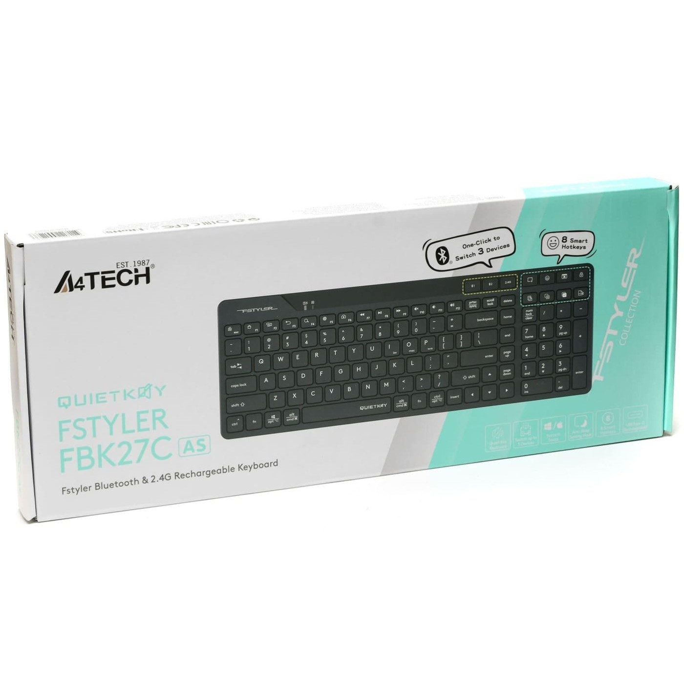 Клавіатура A4Tech Fstyler FBK27C AS Wireless Black (FBK27C AS (Black))