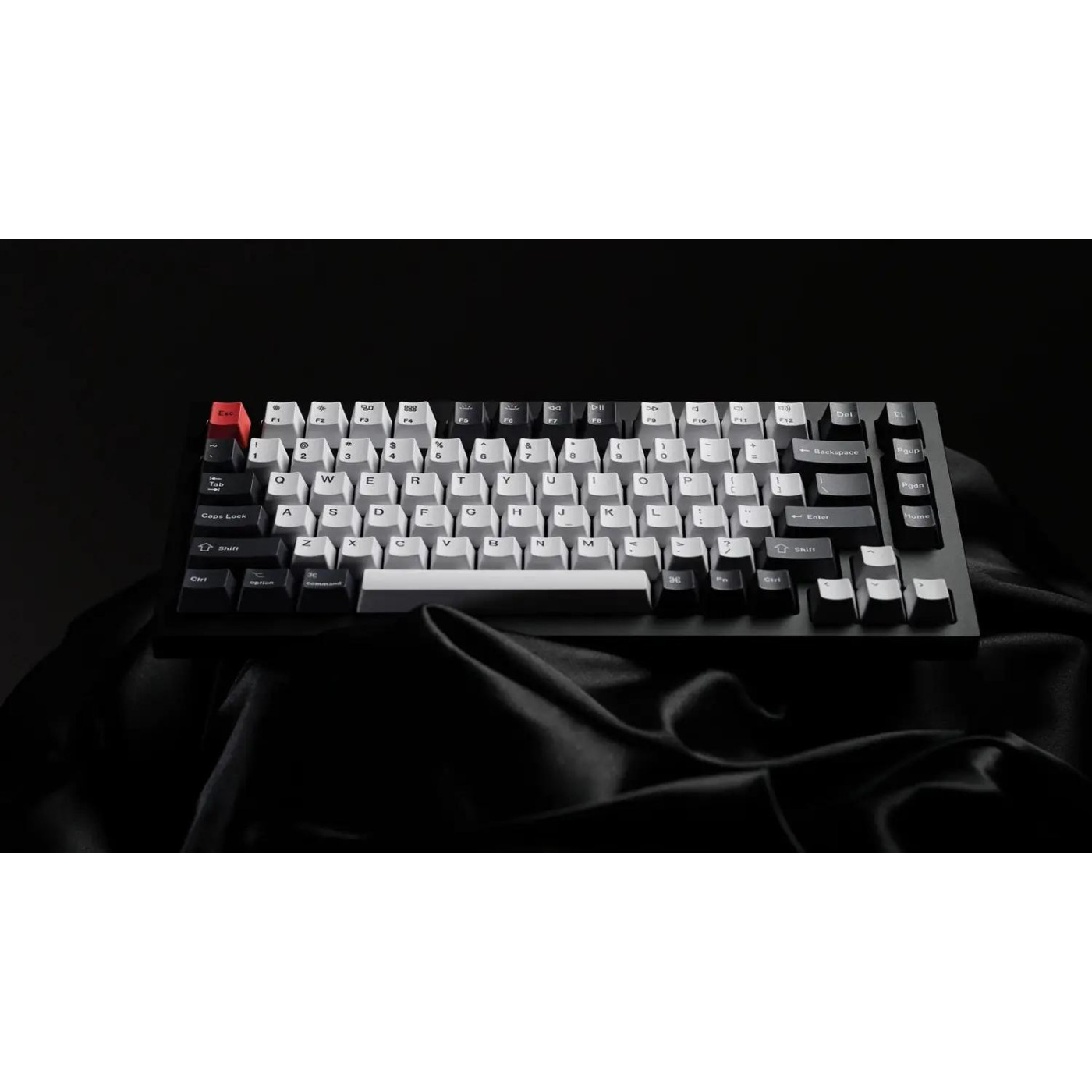 Клавіатура Keychron Q1 QMK HotSwappable Gateron Phantom Blue RGB Knob Space Grey (Q1N2_KEYCHRON)