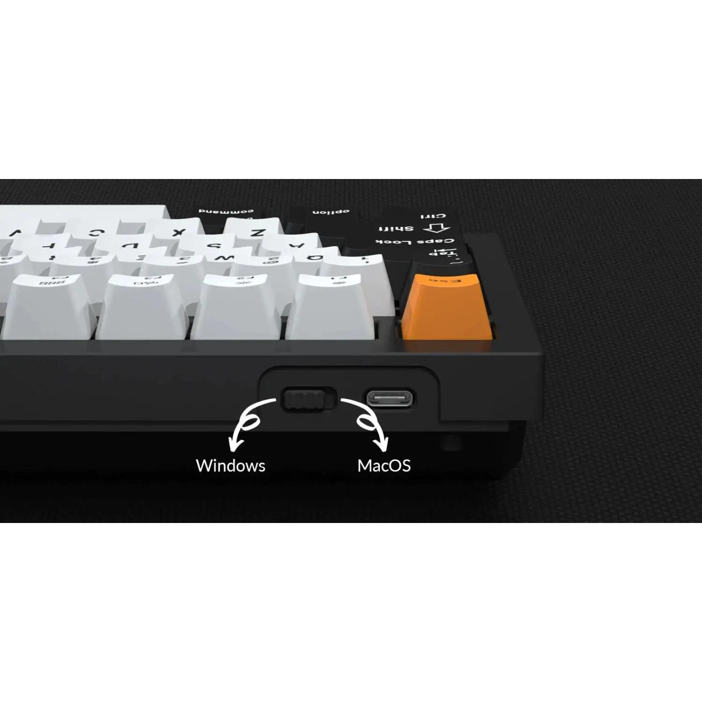 Клавіатура Keychron Q1 QMK HotSwappable Gateron Phantom Blue RGB Knob Space Grey (Q1N2_KEYCHRON)