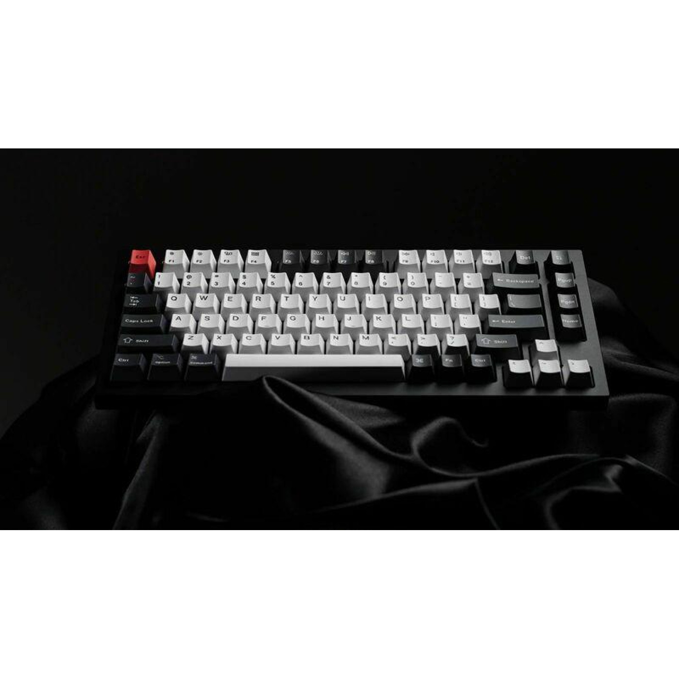 Клавіатура Keychron Q1 QMK HotSwappable Gateron Phantom Red RGB Knob Navy (Q1O1_KEYCHRON)