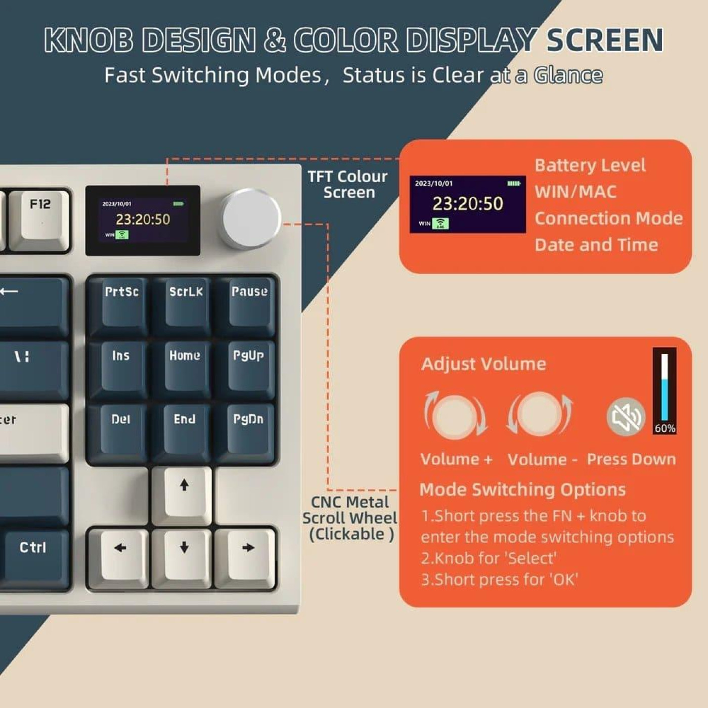 Клавиатура Attack Shark K86 RGB Linear Blue Whale Switches Wireless (AS-6972792471198-TM-UA) Timing Machine (G-000003580)