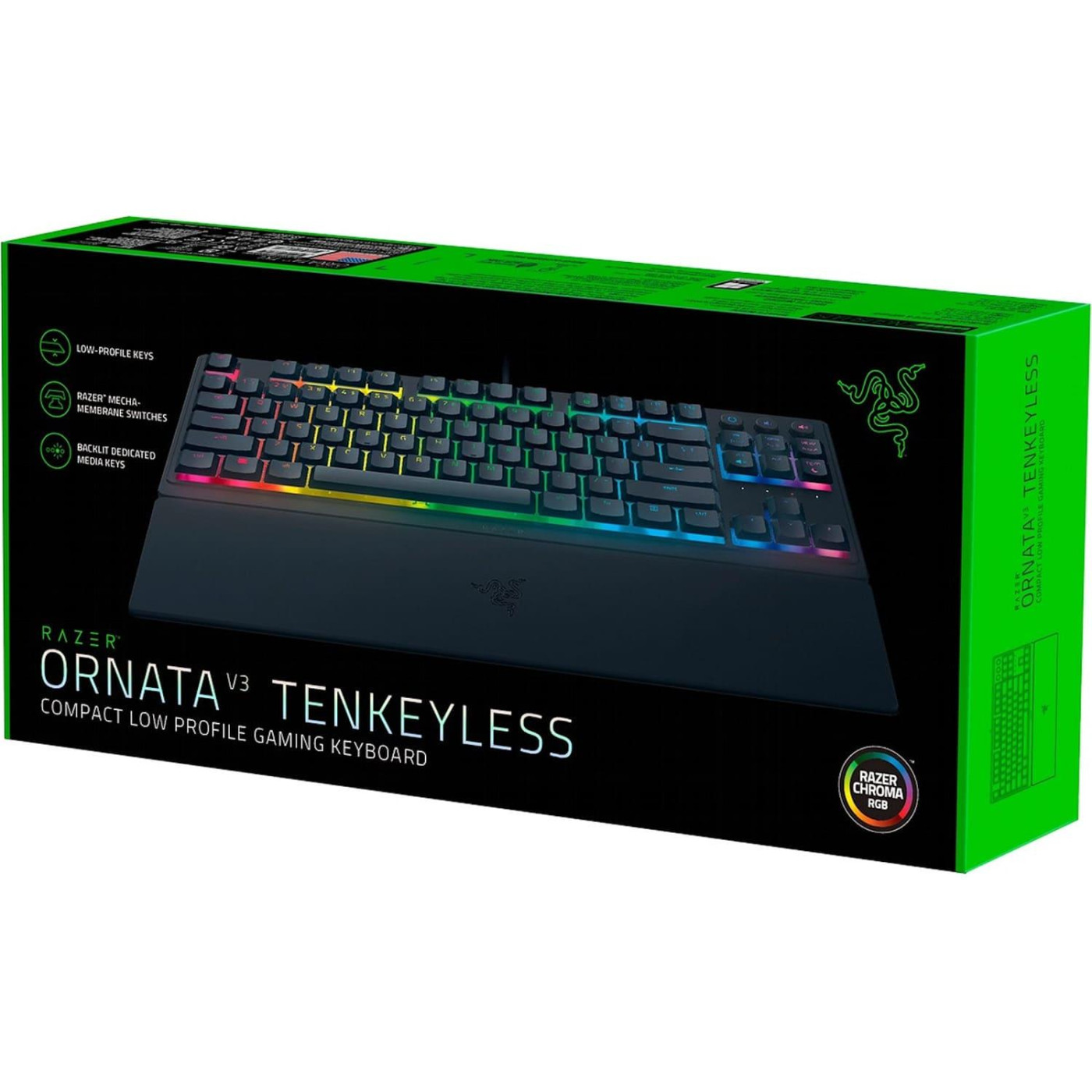 Клавиатура Razer Ornata V3 TKL Mecha-Membrane Switches USB Black (RZ03-04881800-R371) U2