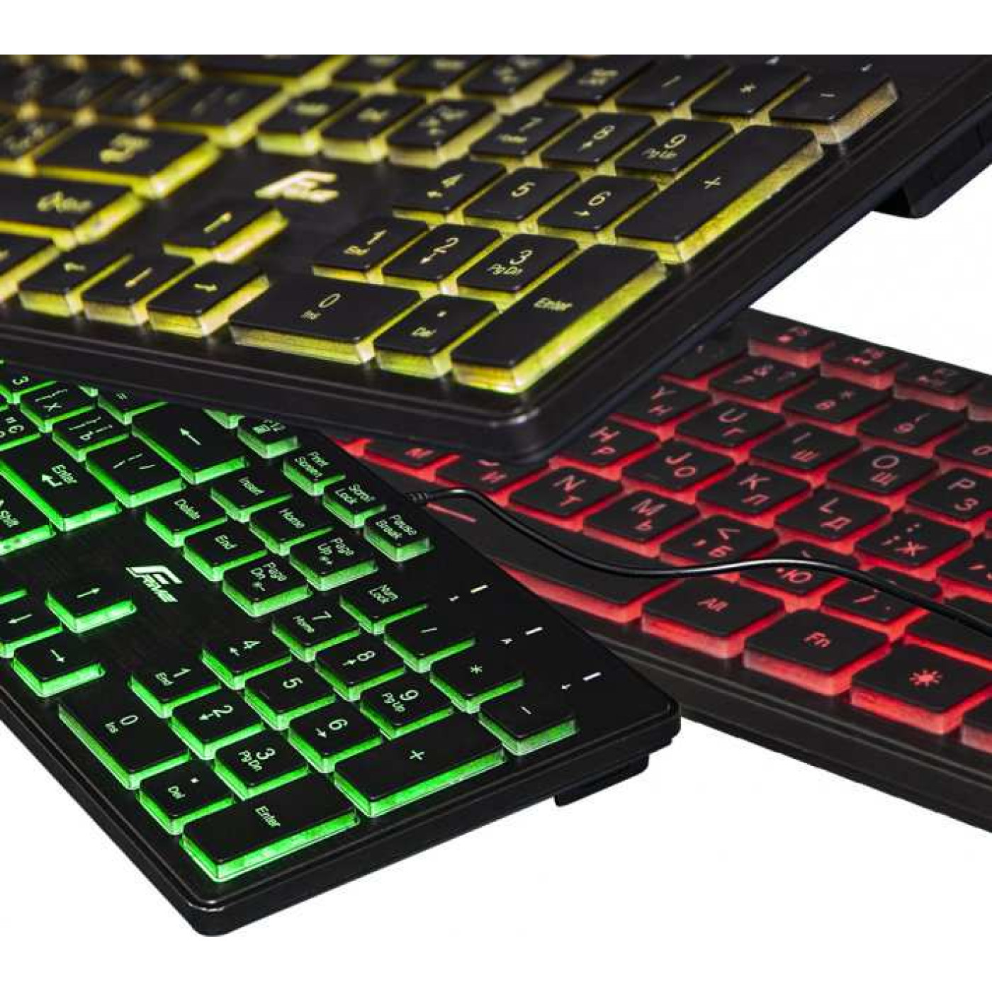 Клавиатура Frime Moonfox 3Color USB Black (FLK18210)