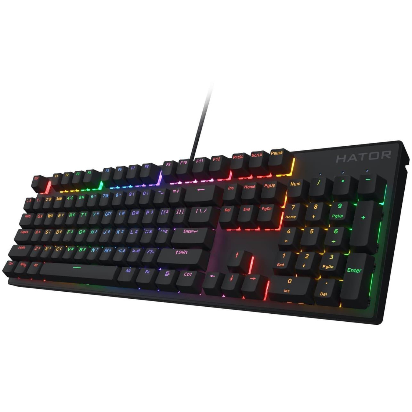 Клавіатура HATOR Icefall Mecha Rainbow Black (HTK104UA) U1