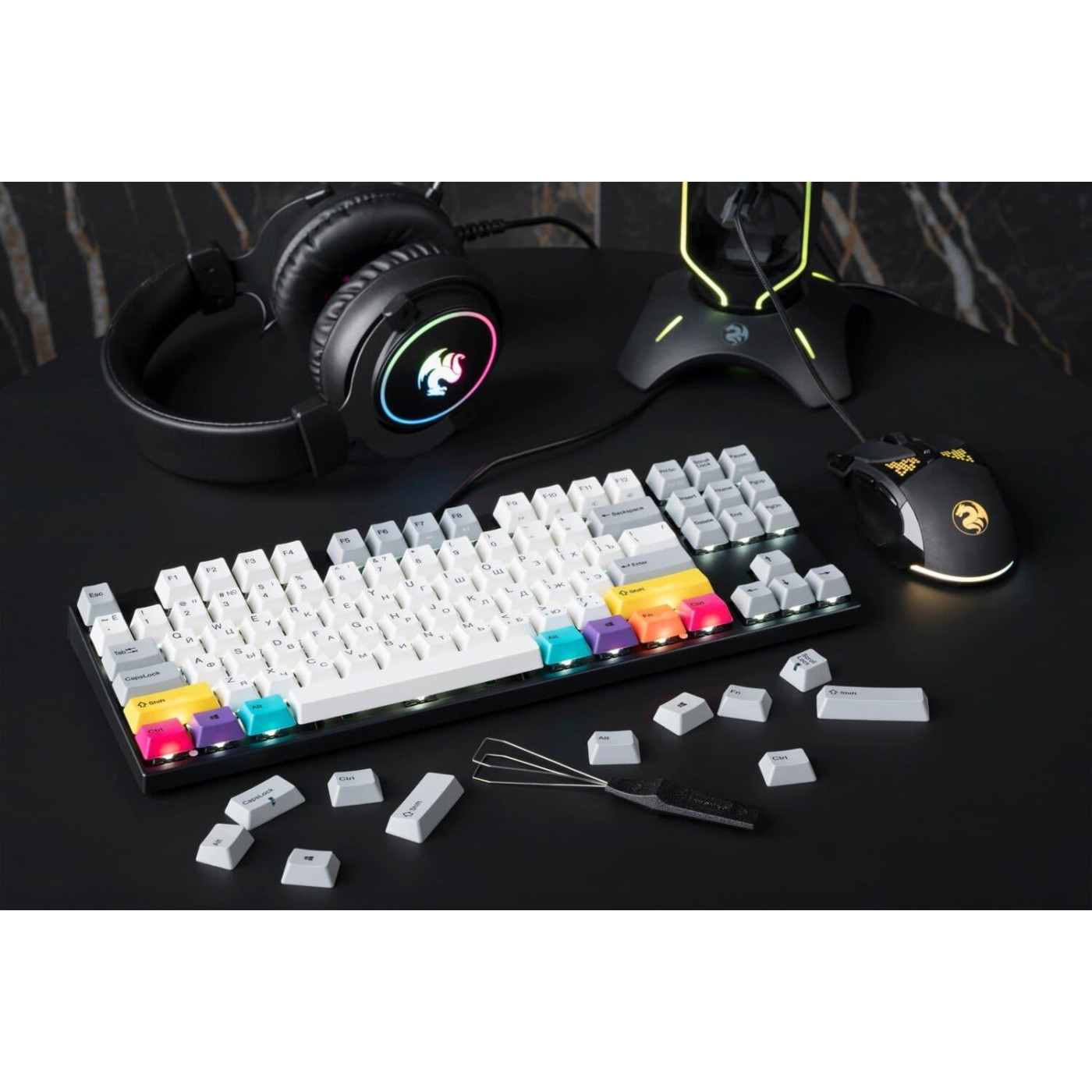 Клавиатура Varmilo APT87 CMYK C-TK Brown WL/USB-A White Led (A92A024D3A5A17A007)