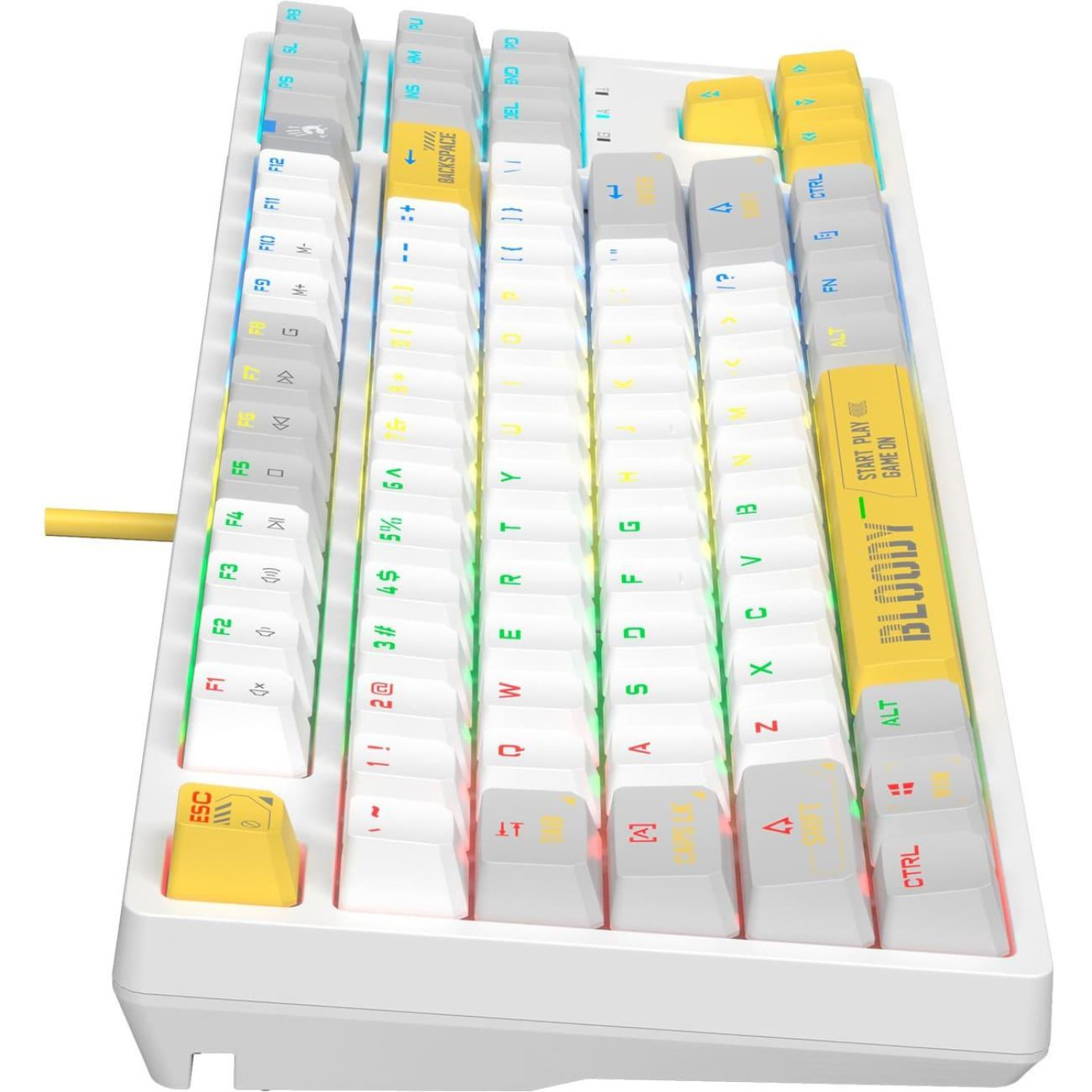 Клавиатура Bloody A4Tech S87 BLMS Red Plus Switch Energy White (S87 Energy White) (S87 (Energy White))