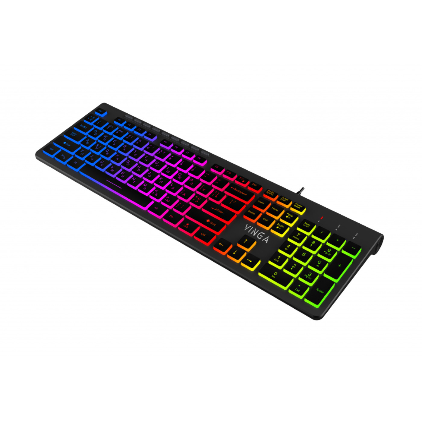 Клавіатура Vinga KB-460 Black USB (KB-460) (KB-460 Black)