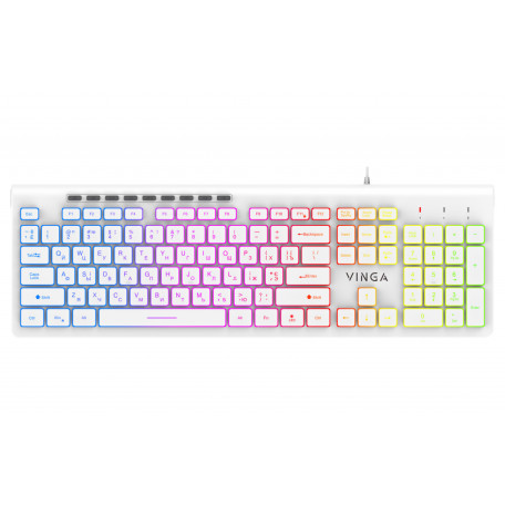 Клавіатура Vinga KB-460 White USB (KB-460 ) (KB-460 White)