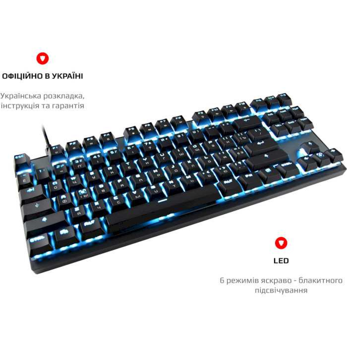 Клавіатура Motospeed GK82 Outemu Blue Black USB (mtgk82bmb)