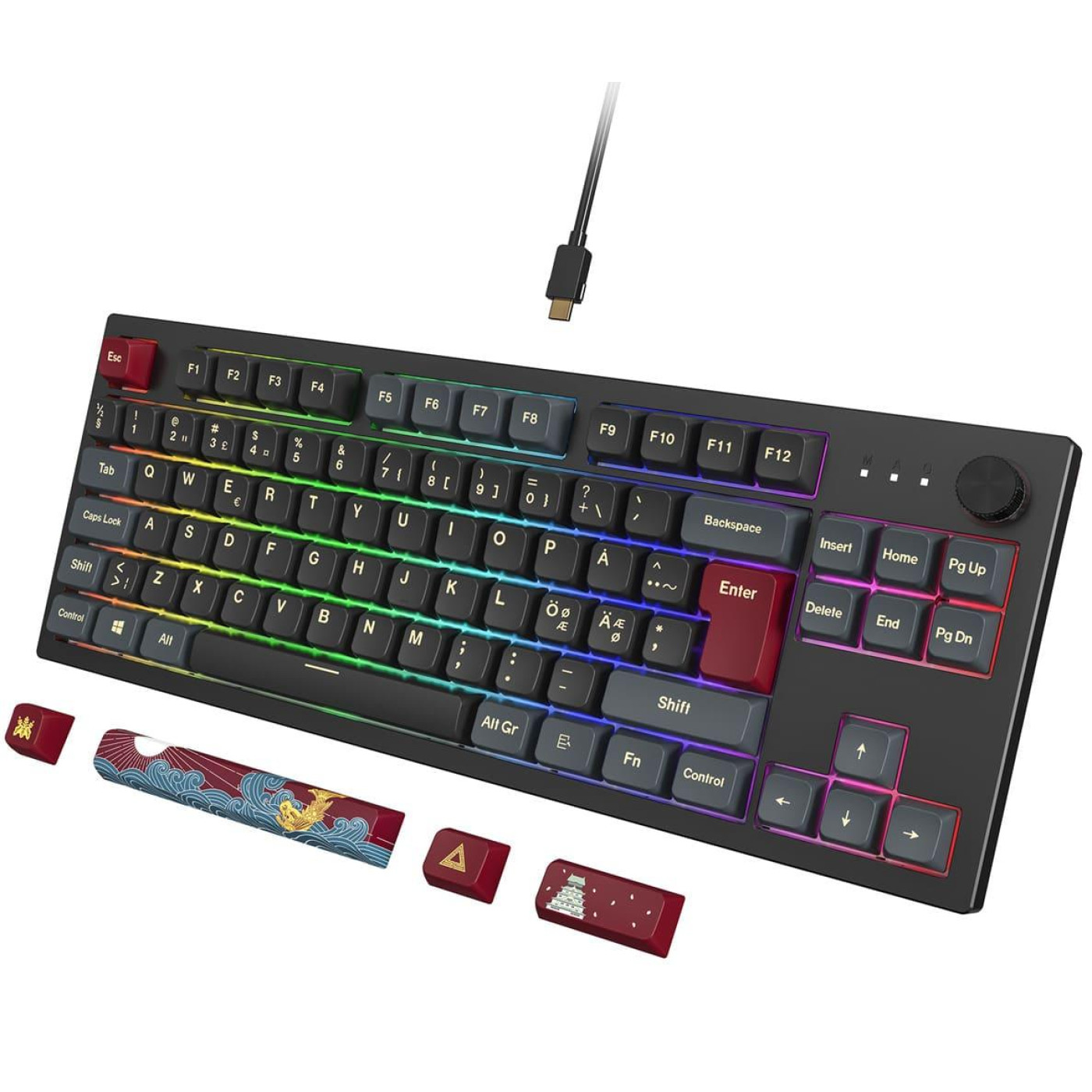 Клавіатура MONTECH MKey TKL Brown Switch Darkness (MK87DB)