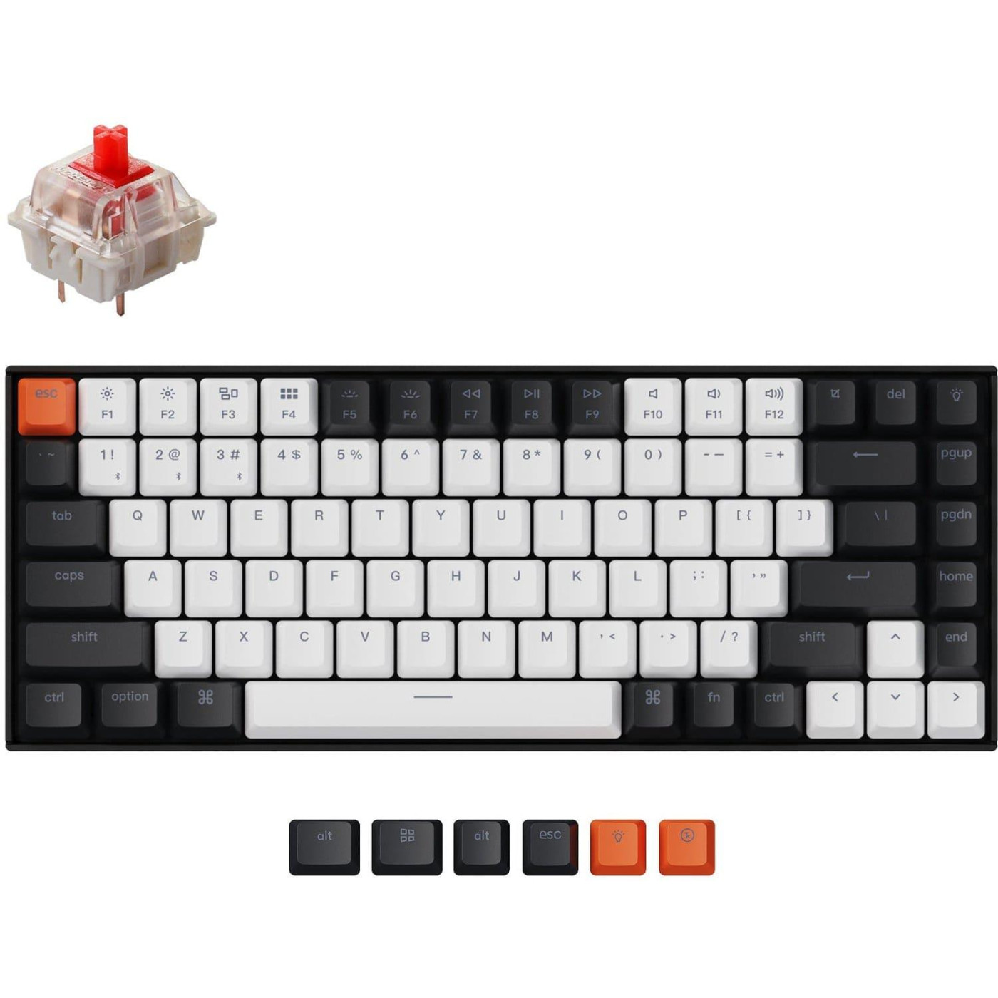 Клавіатура Keychron K2 84 Key Gateron G Pro Red Hot-Swap RGB WL (K2B1H) Black (K2B1H_KEYCHRON) Б/в