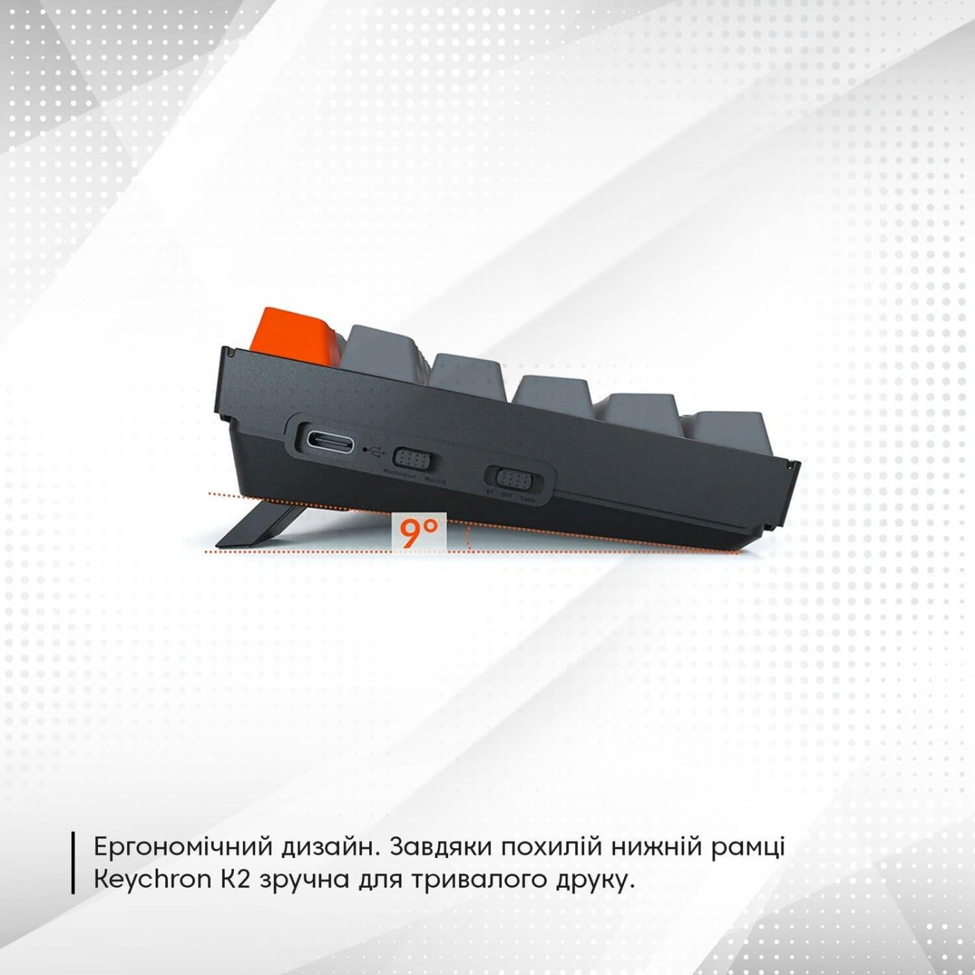 Клавіатура Keychron K2 84 Key Gateron G Pro Red Hot-Swap RGB WL (K2B1H) Black (K2B1H_KEYCHRON) Б/в