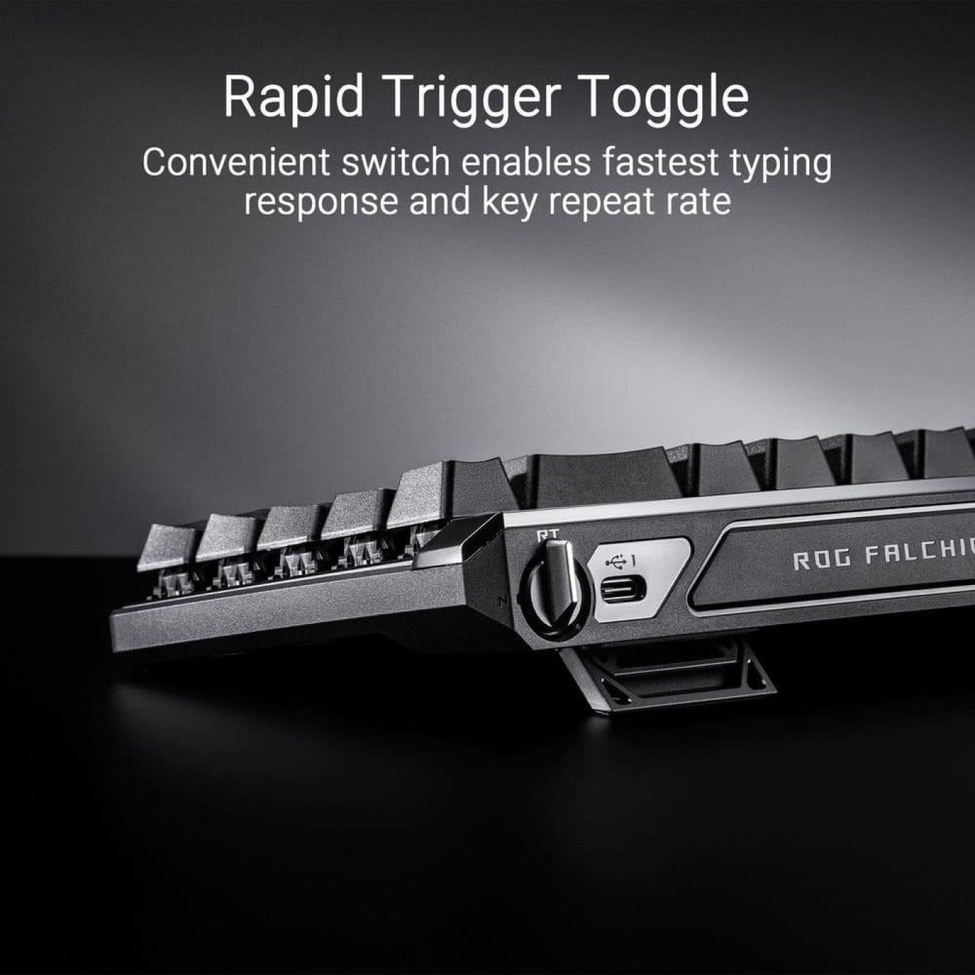 Клавіатура ASUS ROG Falchion Ace HFX Magnetic Switches, USB-A, EN, RGB, чорний (90MP03VE-BKUA20) Б/в