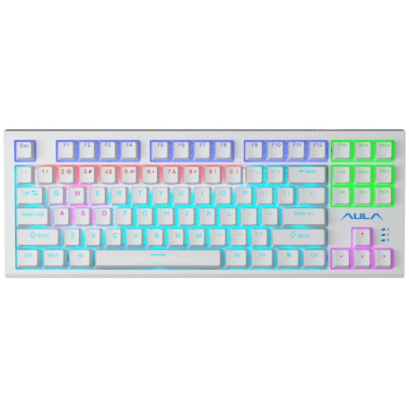 Клавіатура Aula F3032 White plus 21 Yellow keys KRGD Red EN/UA (6948391204680)