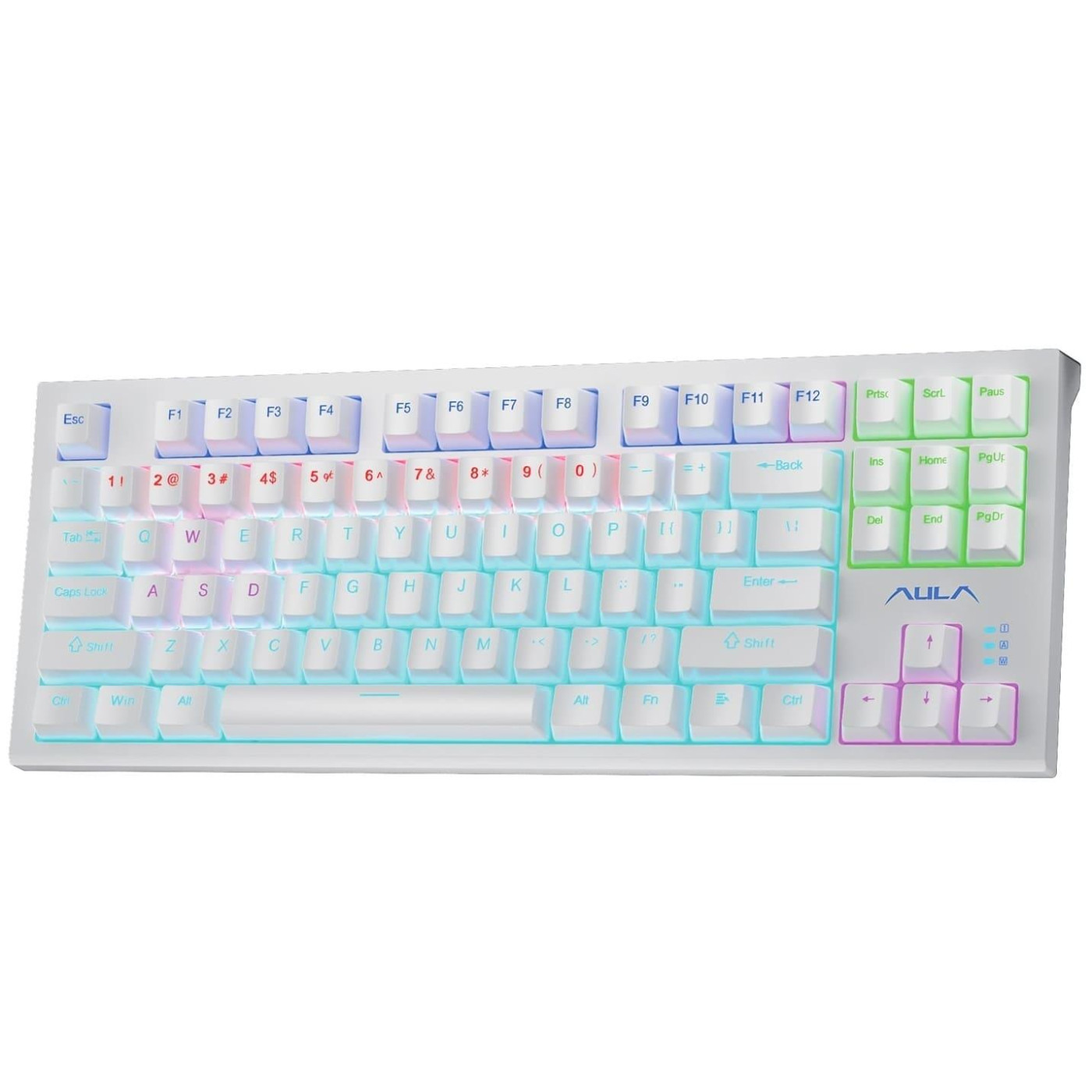 Клавіатура Aula F3032 White plus 21 Yellow keys KRGD Red EN/UA (6948391204680)