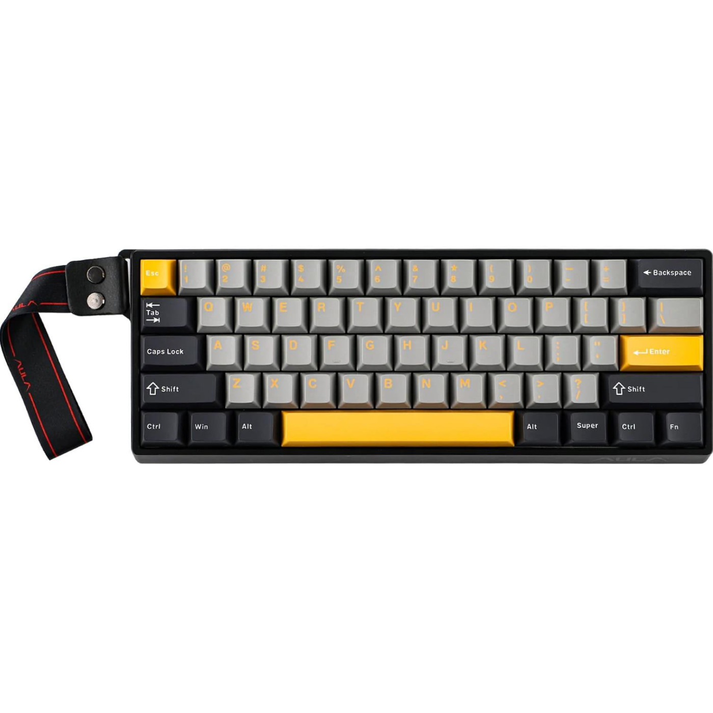 Клавиатура Aula WIN60 HE Max Magnetic Switch Black/Grey/Yellow EN/UA (6978080504036)