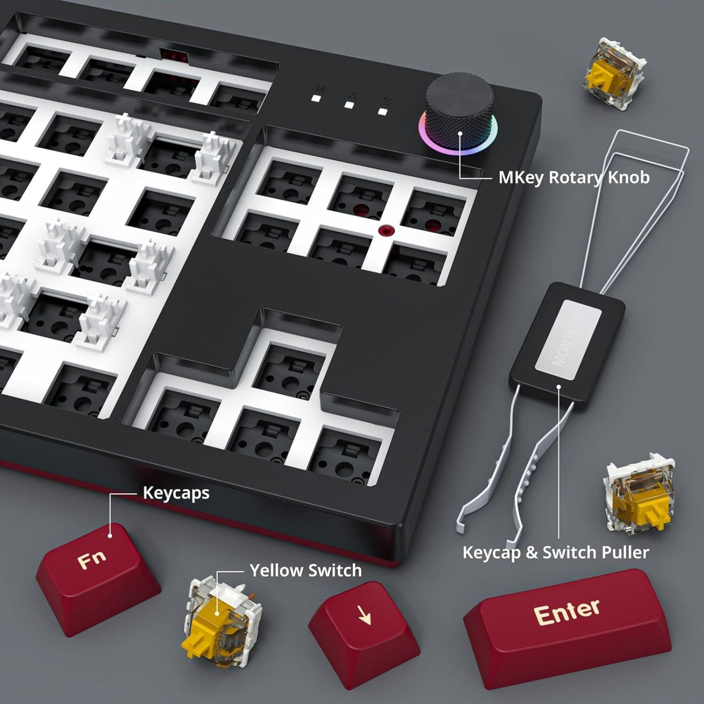 Клавіатура MONTECH MKey TKL Brown Switch Darkness (MK87DB)