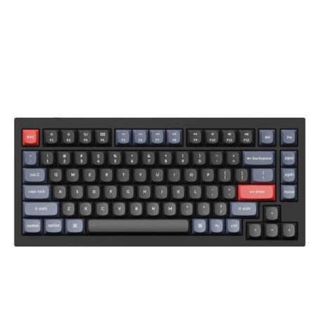 Клавіатура Keychron Q1 QMK HotSwappable Gateron Phantom Red RGB Knob Black (Q1M1_KEYCHRON)