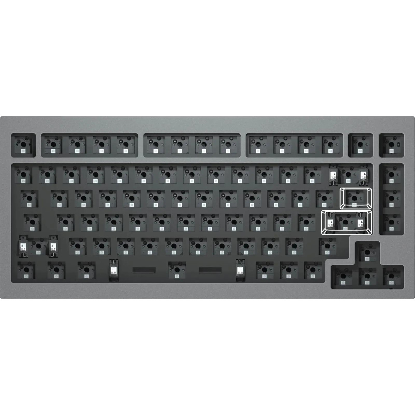 Клавіатура Keychron Q1 QMK HotSwappable Gateron Phantom Red RGB Knob Navy (Q1O1_KEYCHRON)