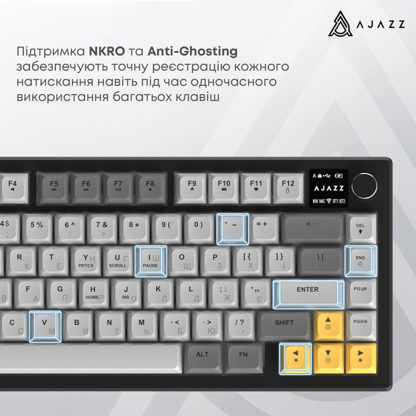 Клавіатура Ajazz AF82 (AF82-BW)