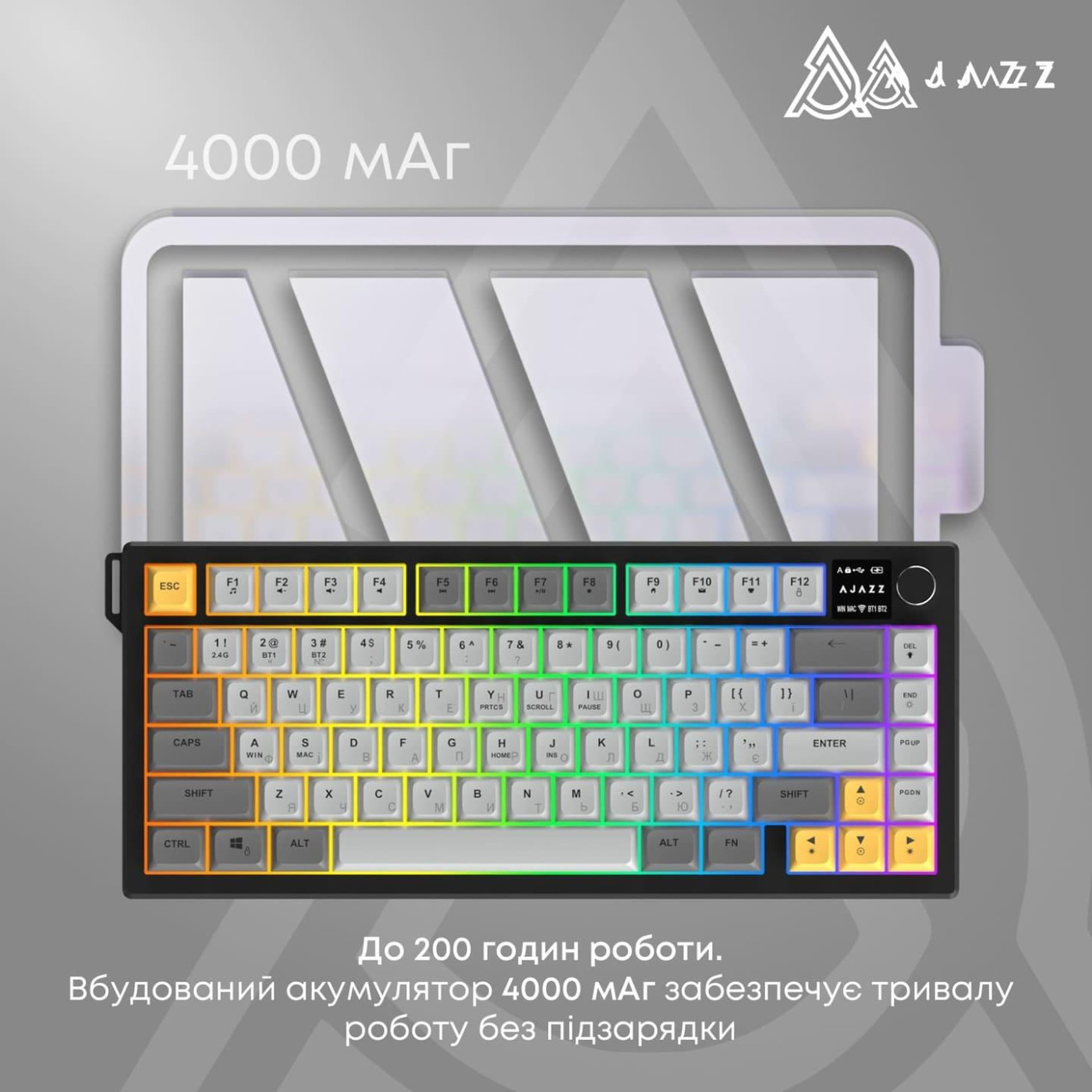 Клавіатура Ajazz AF82 (AF82-GWO)