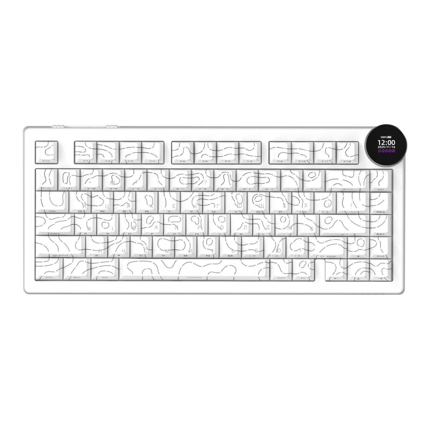Клавіатура Ajazz AK820 V2 White Peach Switch (AK820-V2-WP-S-W)