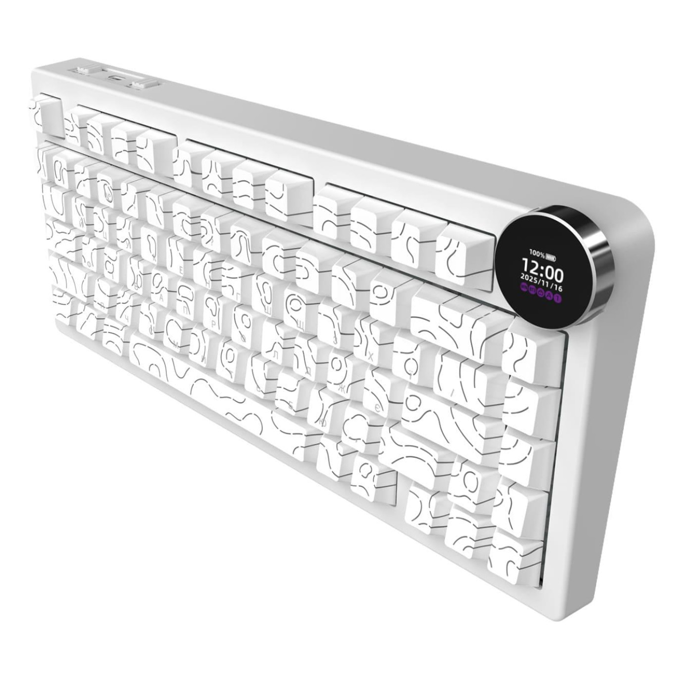 Клавіатура Ajazz AK820 V2 White Peach Switch (AK820-V2-WP-S-W)