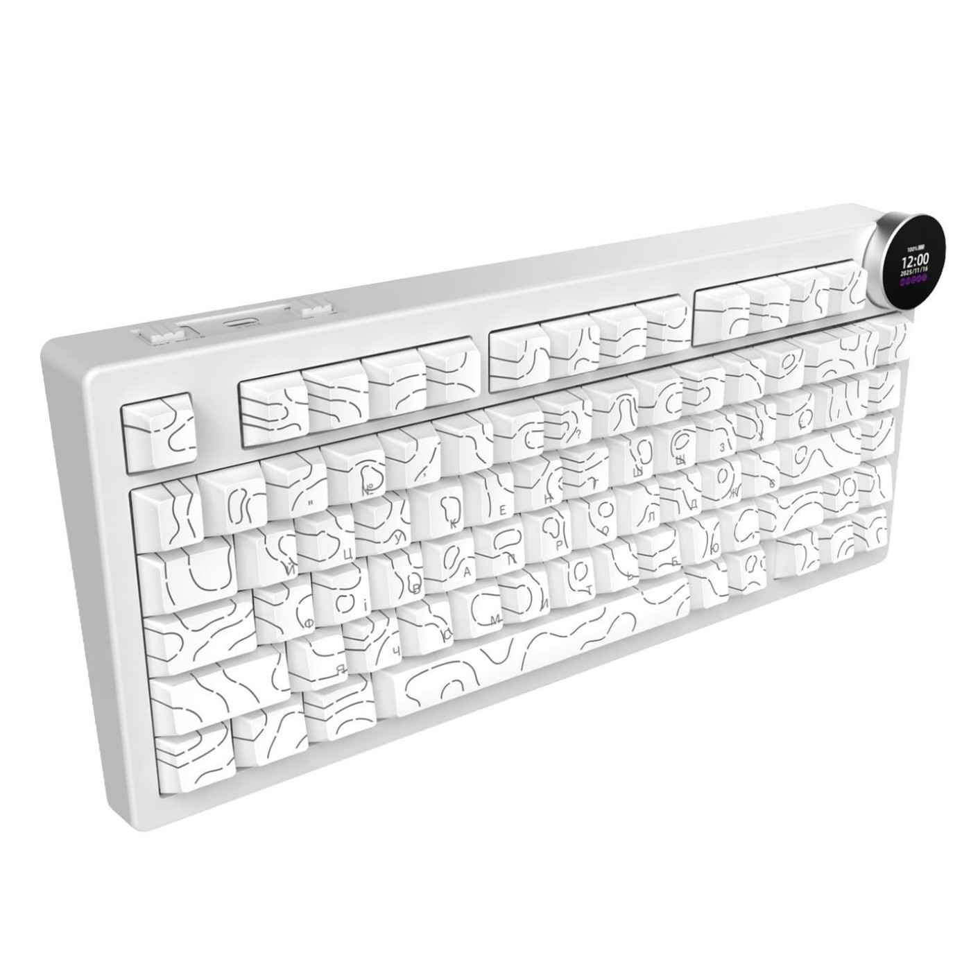 Клавіатура Ajazz AK820 V2 White Peach Switch (AK820-V2-WP-S-W)