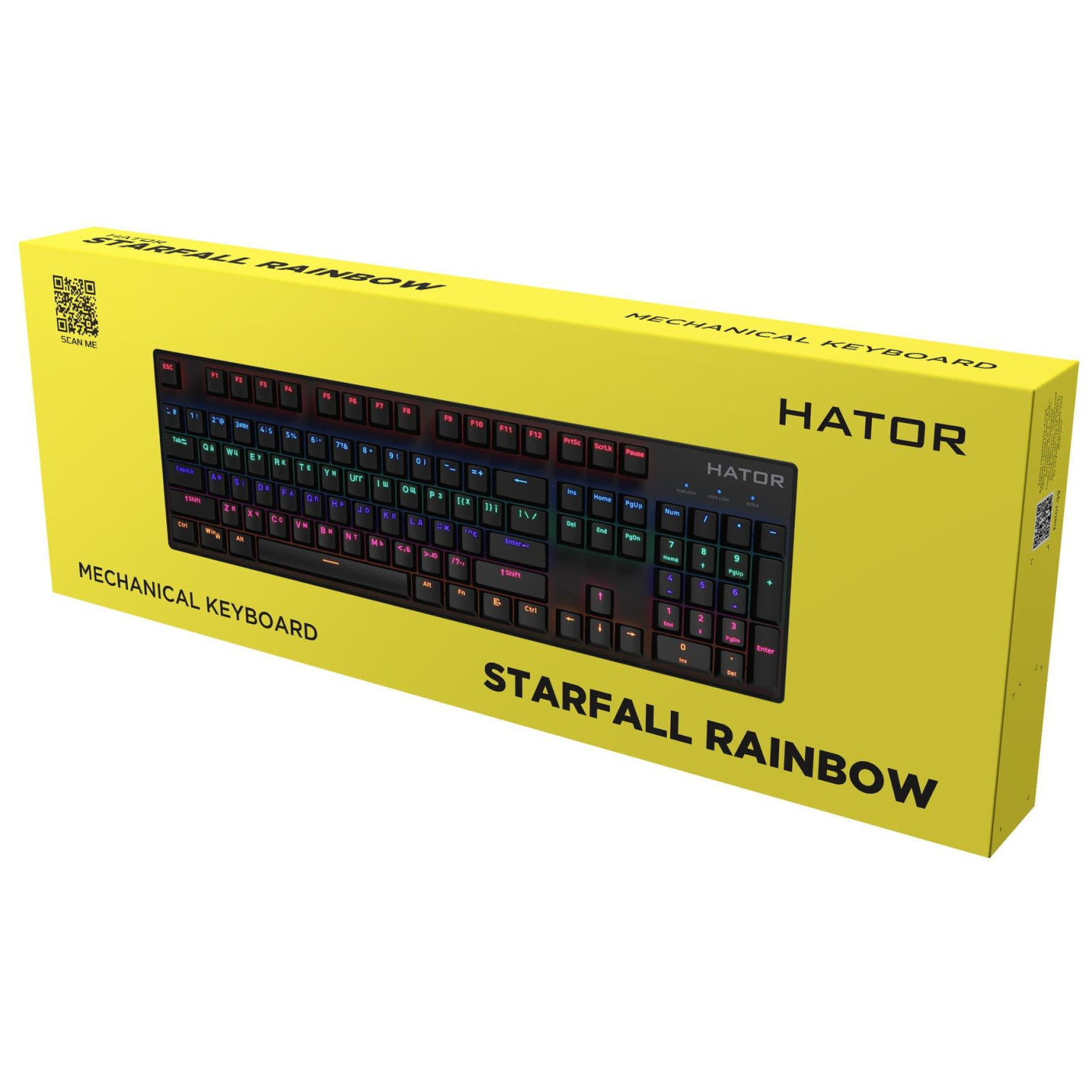 Клавіатура HATOR Starfall Rainbow Origin Red RGB USB Black (HTK-608) U2