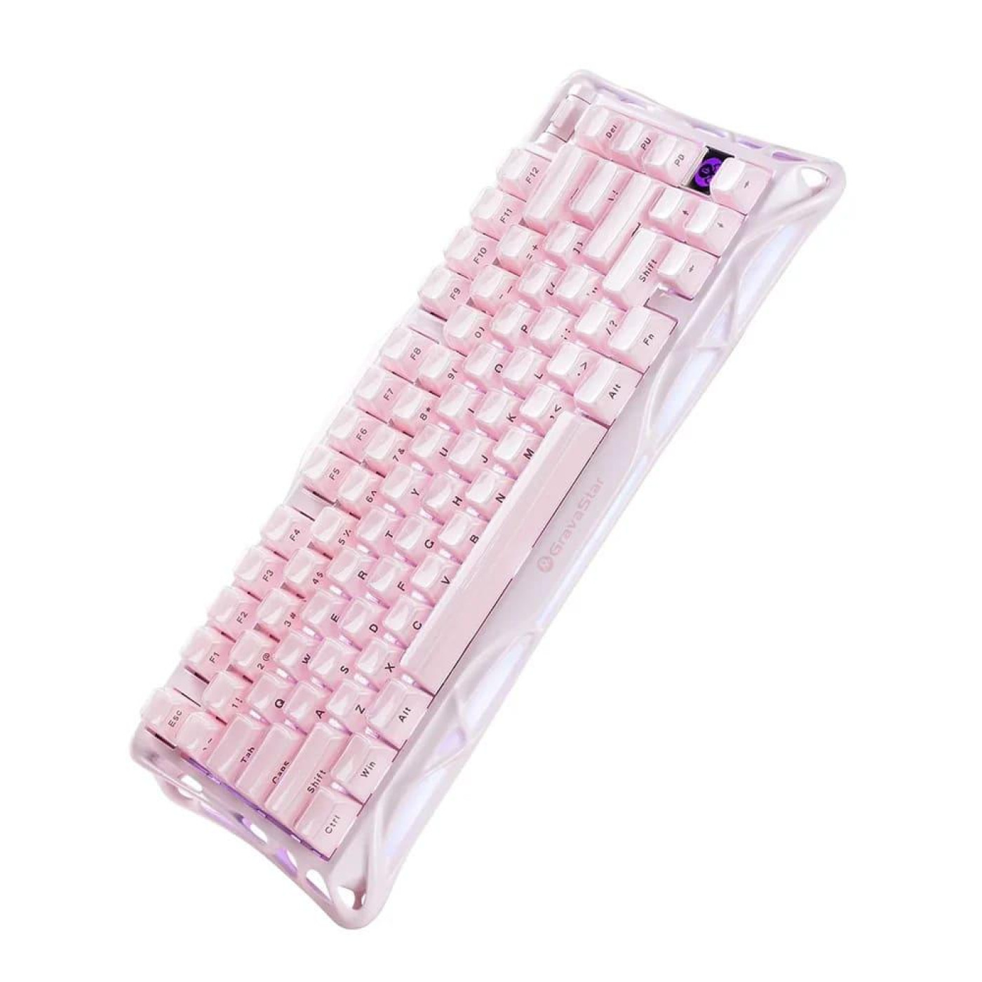 Клавиатура GravaStar Mercury K1 80keys Kailh Cheery Pink EN/UKR Sakura Pink (GS_K1_P_PNK)