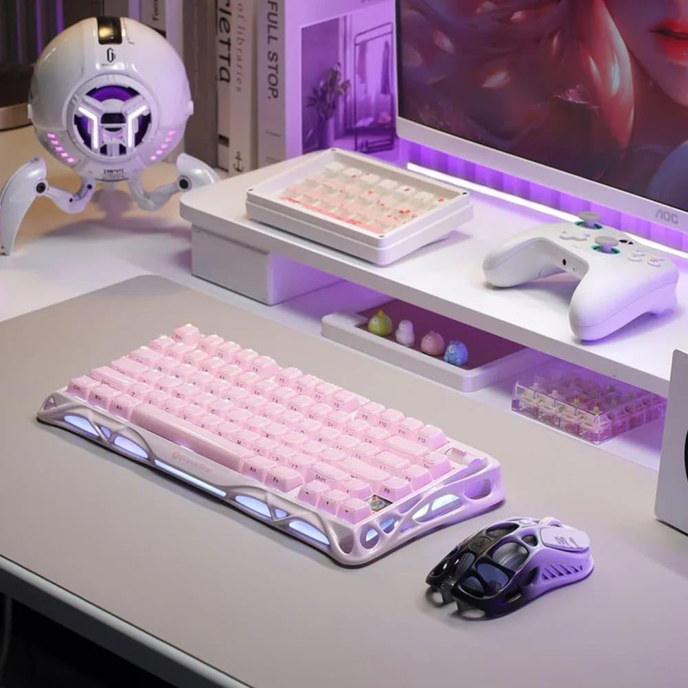 Клавиатура GravaStar Mercury K1 80keys Kailh Cheery Pink EN/UKR Sakura Pink (GS_K1_P_PNK)