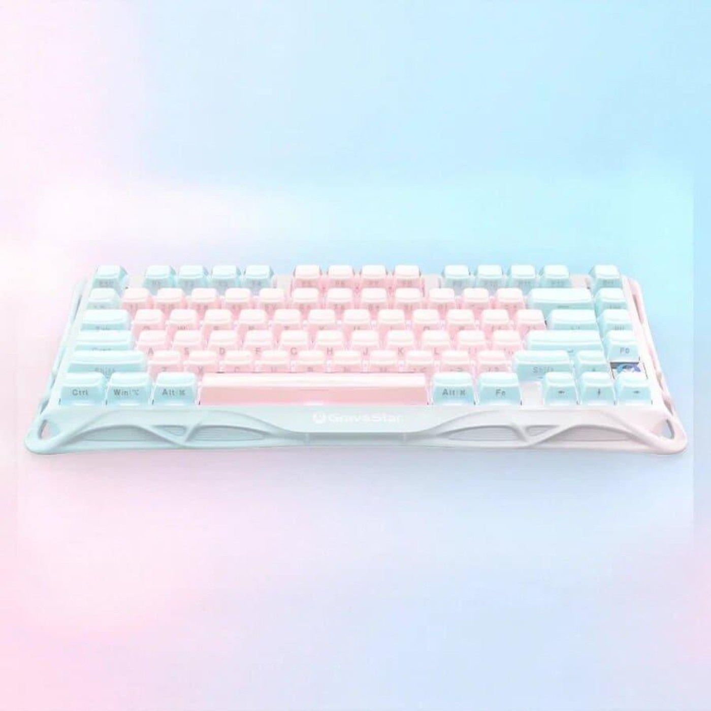 Клавиатура GravaStar Mercury K1 Lite 80keys BSUN Grey BT/WL/USB Lumen Rose (GSK1LITE_PM_PNK)