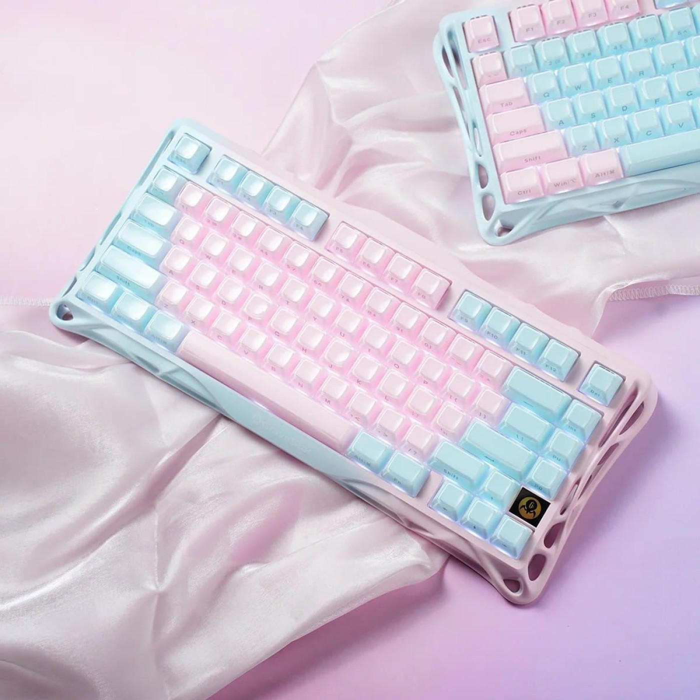 Клавиатура GravaStar Mercury K1 Lite 80keys BSUN Grey BT/WL/USB Lumen Rose (GSK1LITE_PM_PNK)