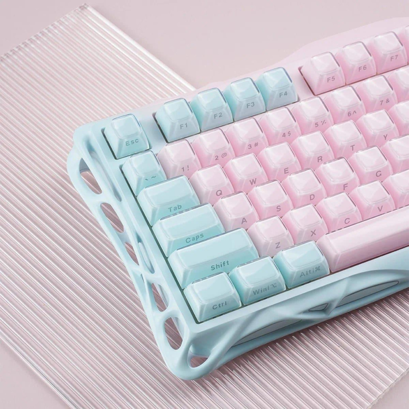 Клавиатура GravaStar Mercury K1 Lite 80keys BSUN Grey BT/WL/USB Lumen Rose (GSK1LITE_PM_PNK)