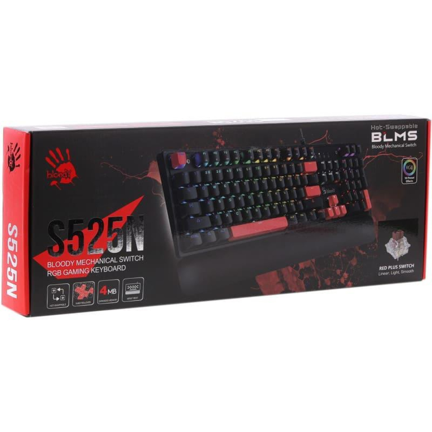 Клавіатура Bloody S525N (Fire Black) (S525N (Fire Black))