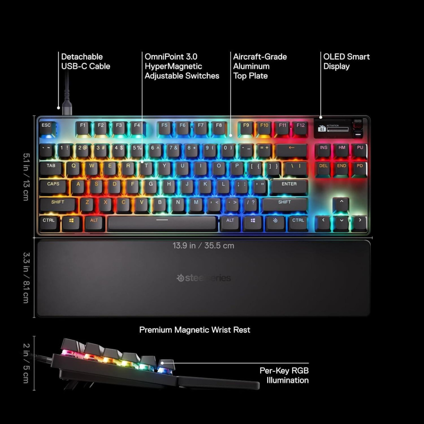 Клавіатура SteelSeries Apex Pro TKL Gen 3 UA (64740)