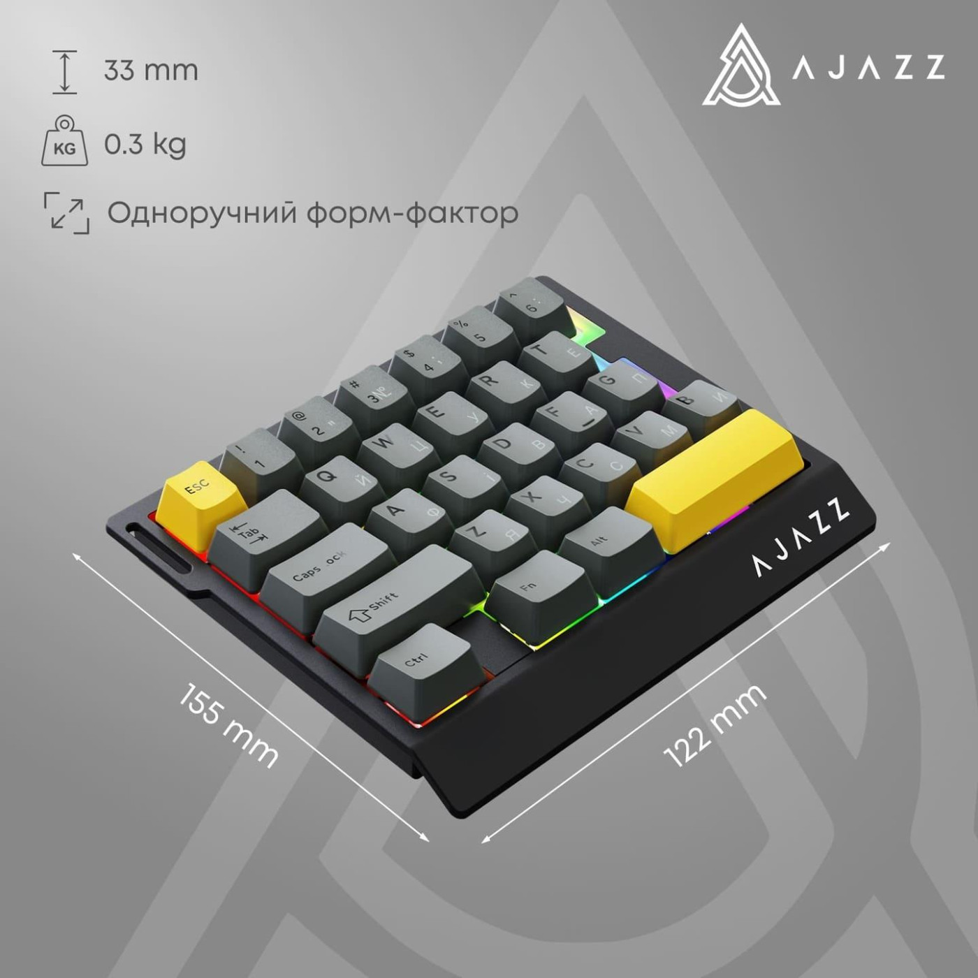 Клавіатура Ajazz AK029 Ice lsland Magnetic Switch (AK029-I-BY)