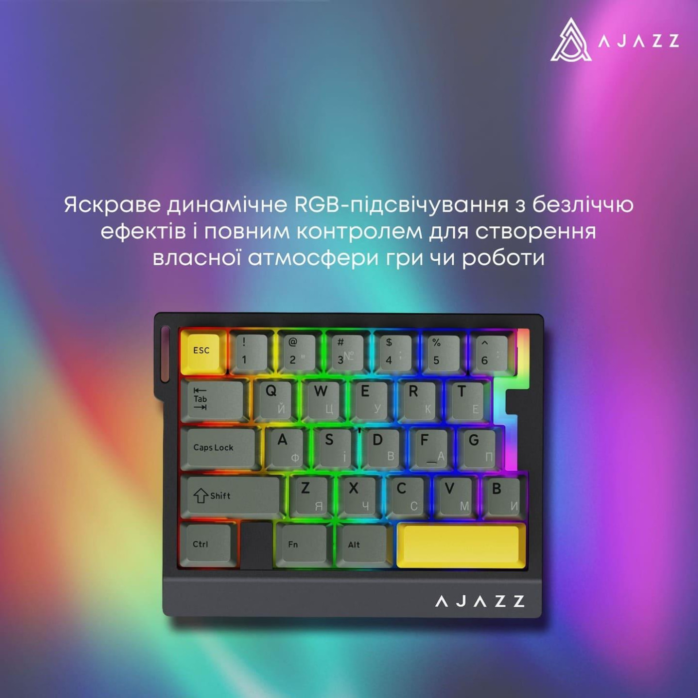 Клавіатура Ajazz AK029 Ice lsland Magnetic Switch (AK029-I-WB)