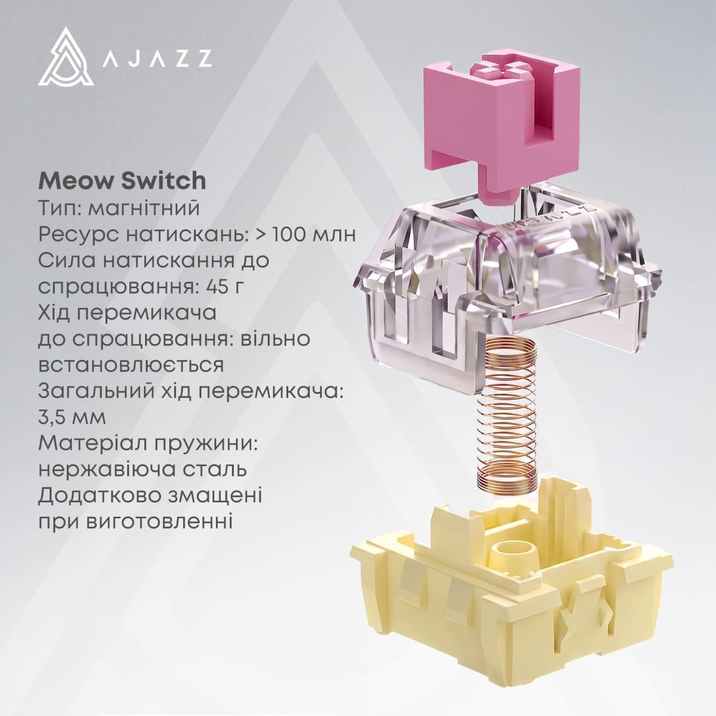 Клавіатура Ajazz AK029 Meow Magnetic Switch (AK029-M-Y)