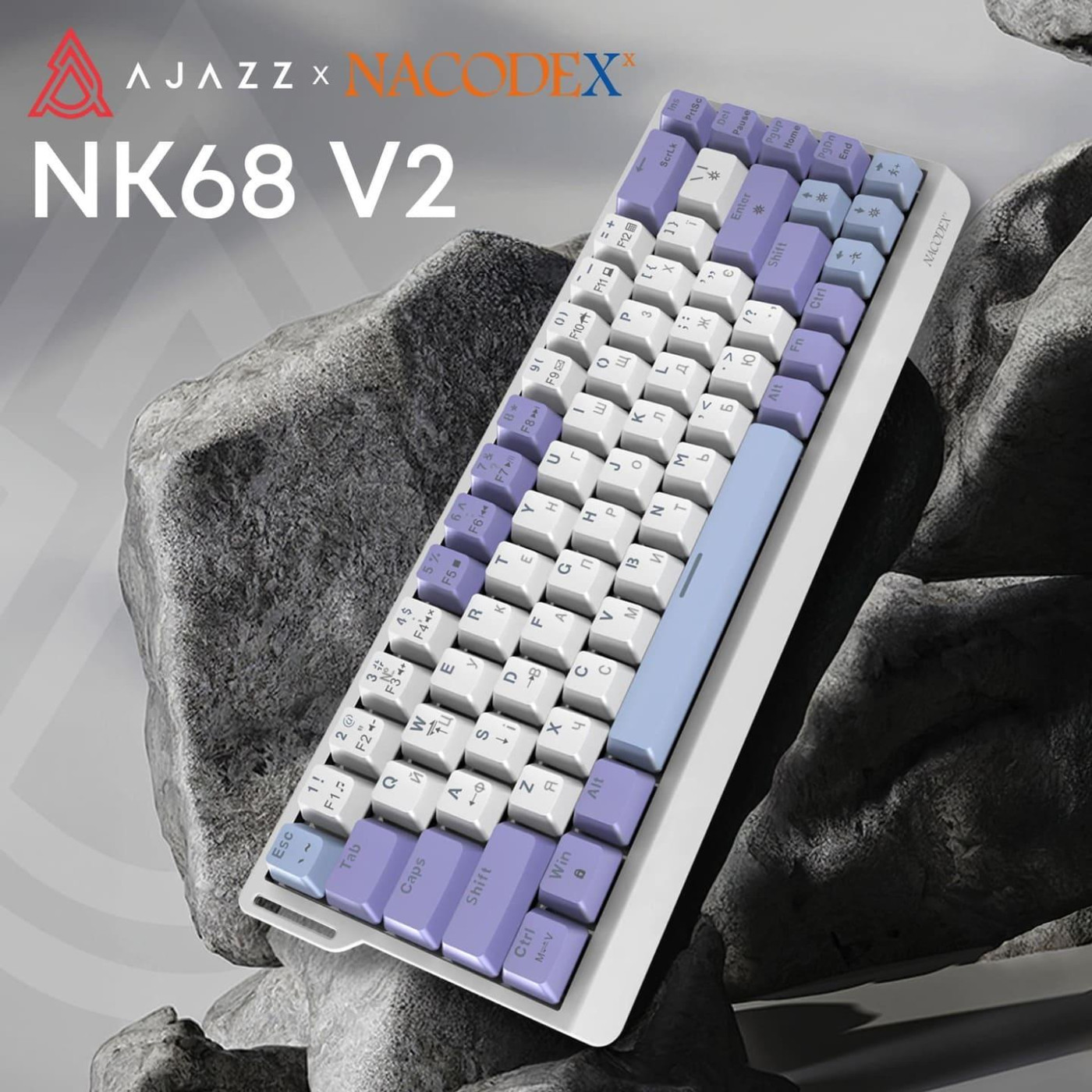 Клавіатура Ajazz NK68 V2 Red Switch (NK68-V2-R-PWB)