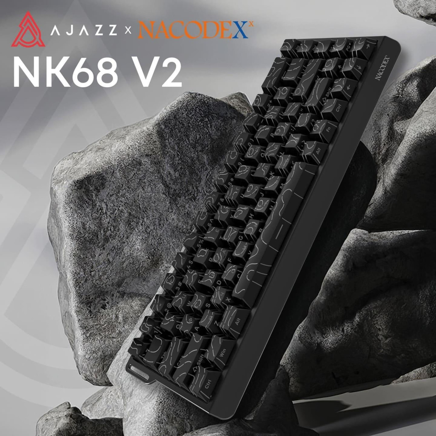 Клавіатура Ajazz NK68 V2 Red Switch (NK68-V2-R-S-B)