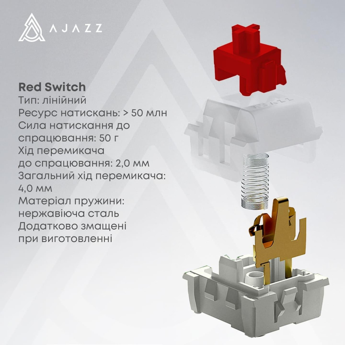 Клавіатура Ajazz NK68 V2 Red Switch (NK68-V2-R-S-W) U1