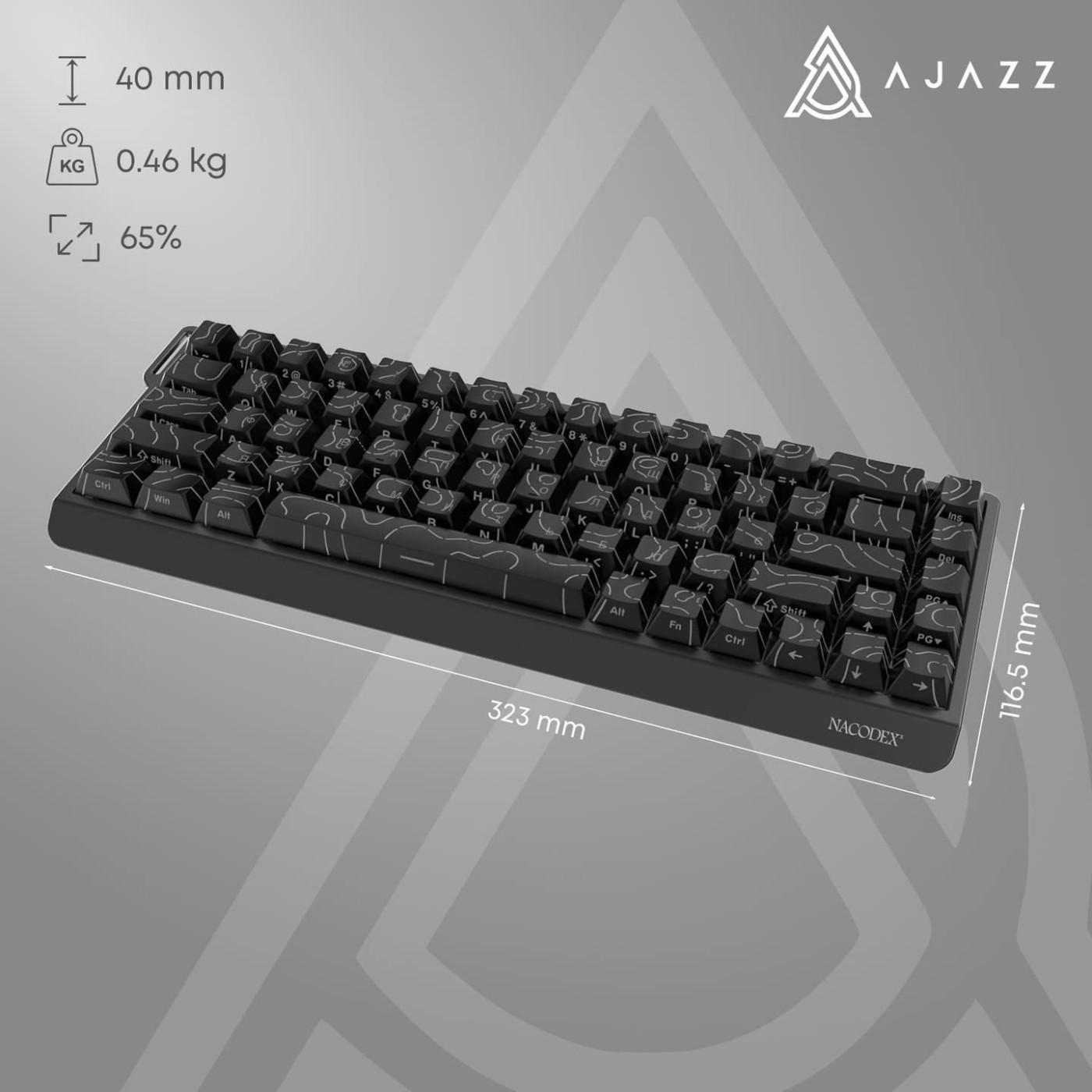 Клавіатура Ajazz NK68 V2 Red Switch (NK68-V2-R-S-W) U1