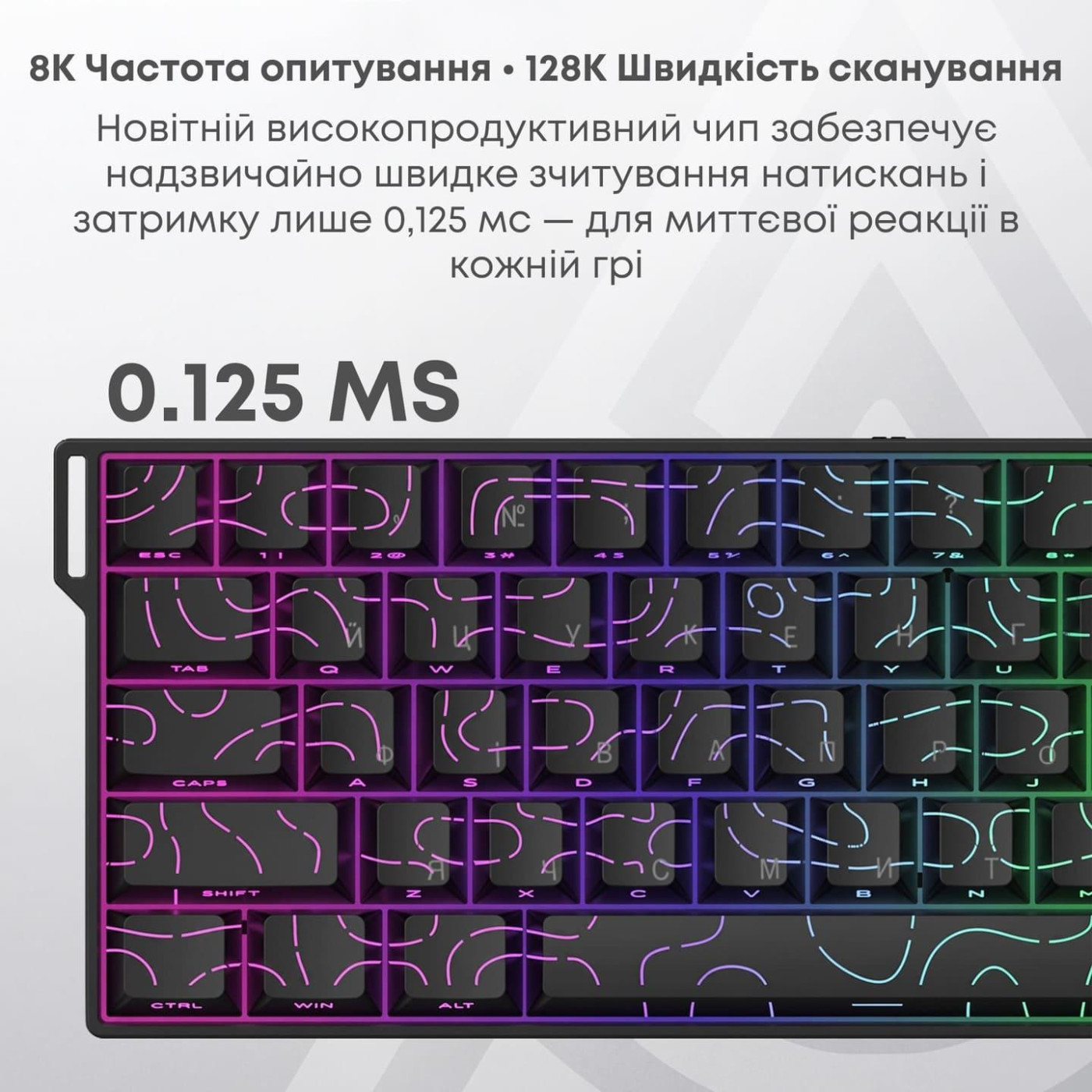 Клавіатура Ajazz AK680 V2 Ice Island Magnetic Switch (AK680-V2-I-GB)
