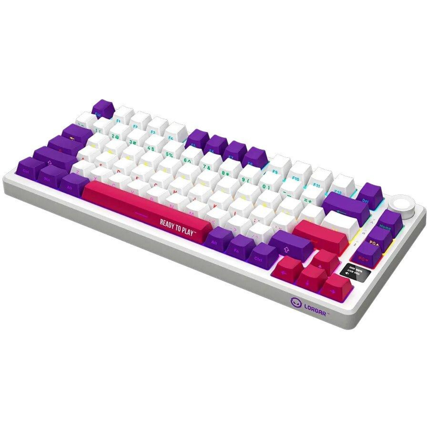 Клавіатура Lorgar KBP7075W Wireless Pro 75% Exploded White EN/UA (LRG-KBP7075W-WH-US)