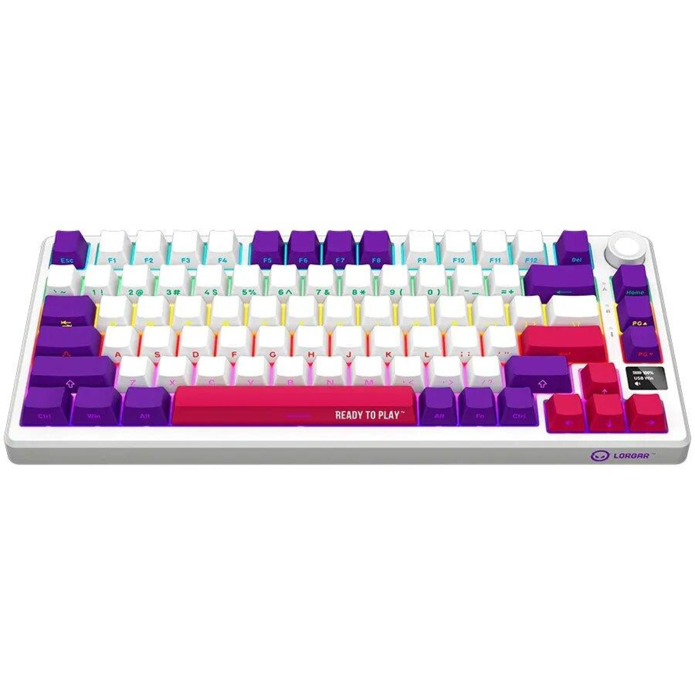 Клавіатура Lorgar KBP7075W Wireless Pro 75% Exploded White EN/UA (LRG-KBP7075W-WH-US)